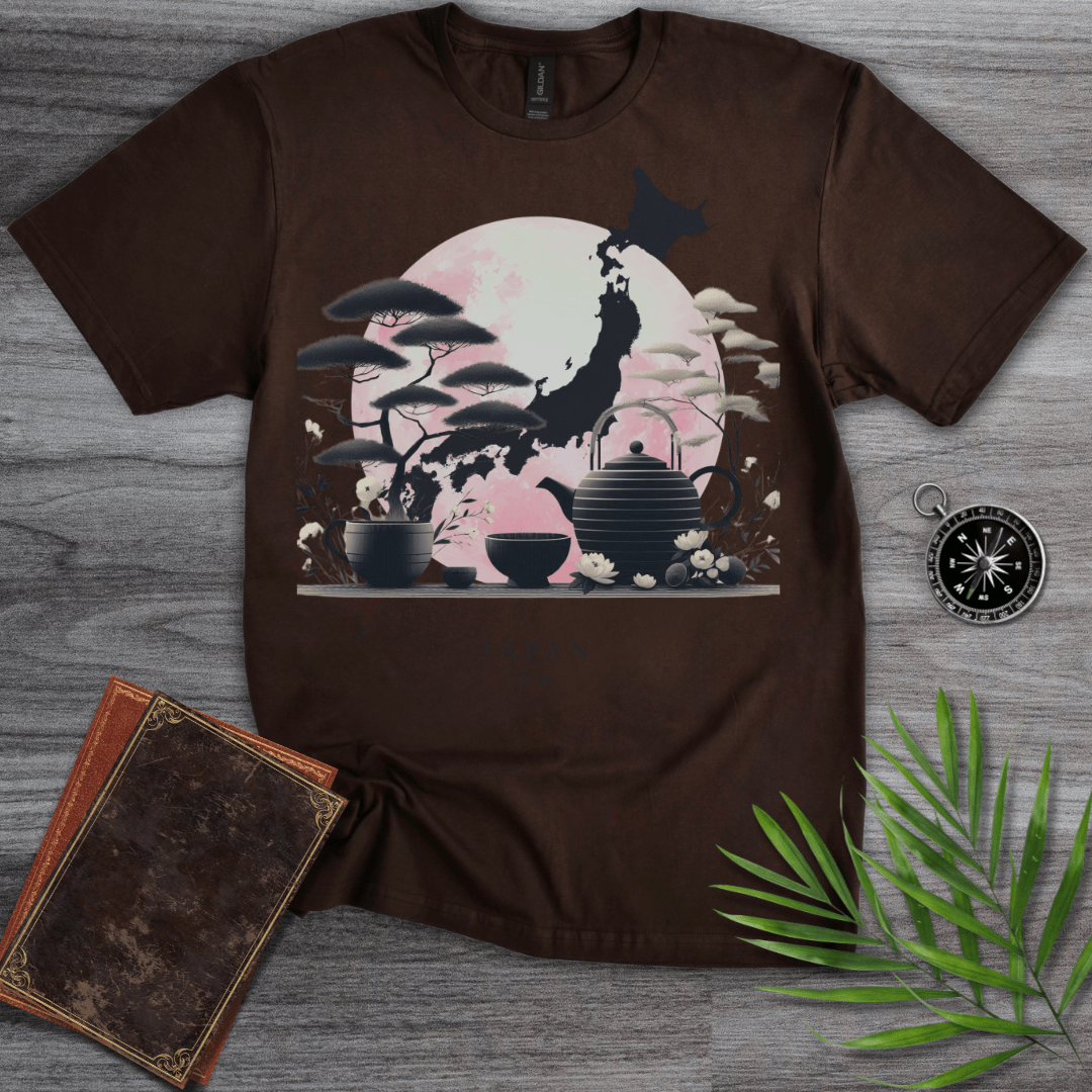 T-Shirt Dark Chocolate / S Traditional Japan Graphic Map T-Shirt