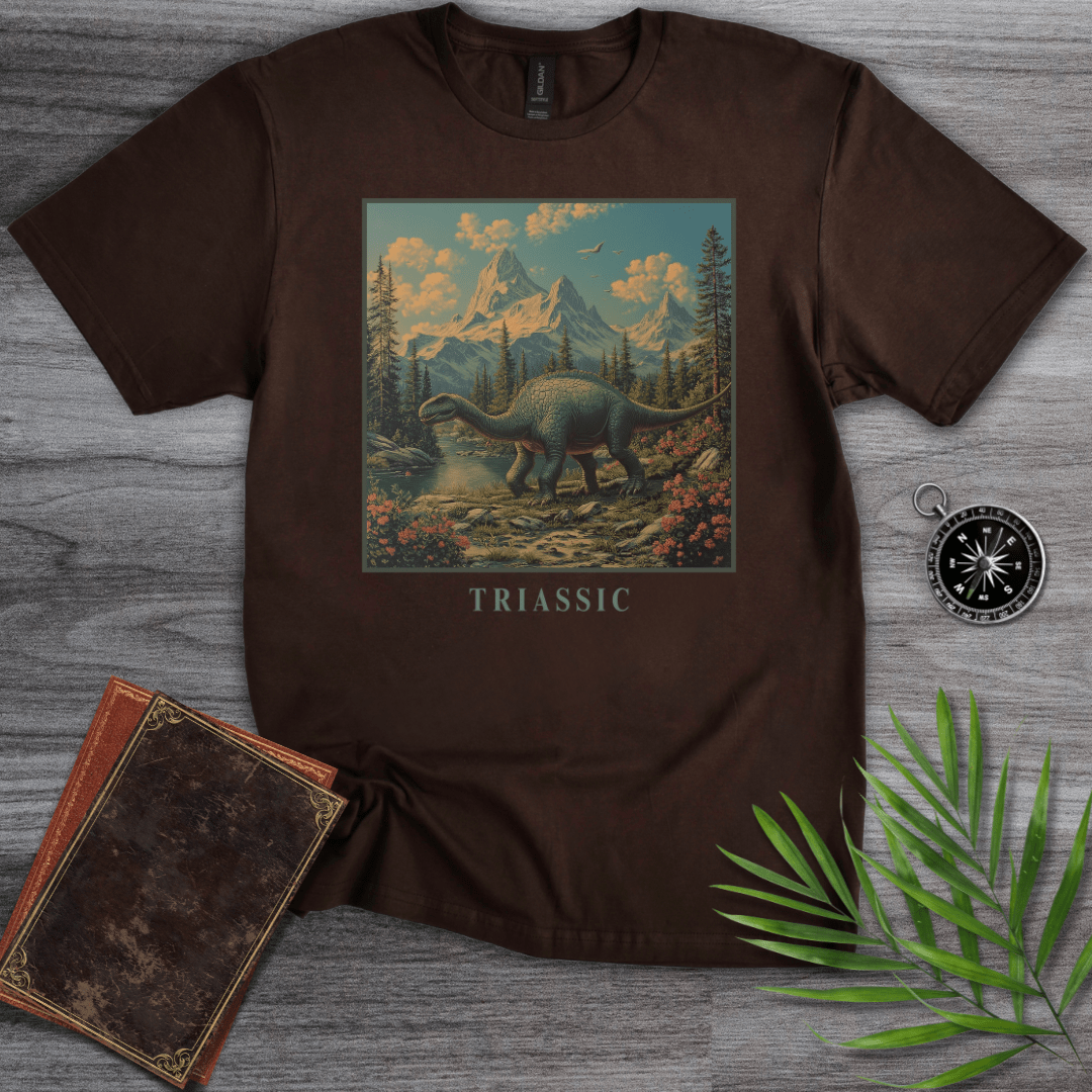 T-Shirt Dark Chocolate / S Triassic Period Dinosaur Graphic T-Shirt