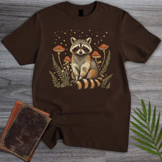 T-Shirt Dark Chocolate / S Twilight Toadstool Raccoon T-Shirt