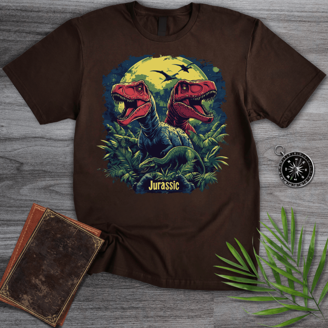 T-Shirt Dark Chocolate / S Twin Jurassic Jungle T-REX T-Shirt