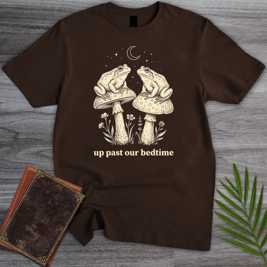 T-Shirt Dark Chocolate / S Up Past Our Bedtime Frogs T-Shirt