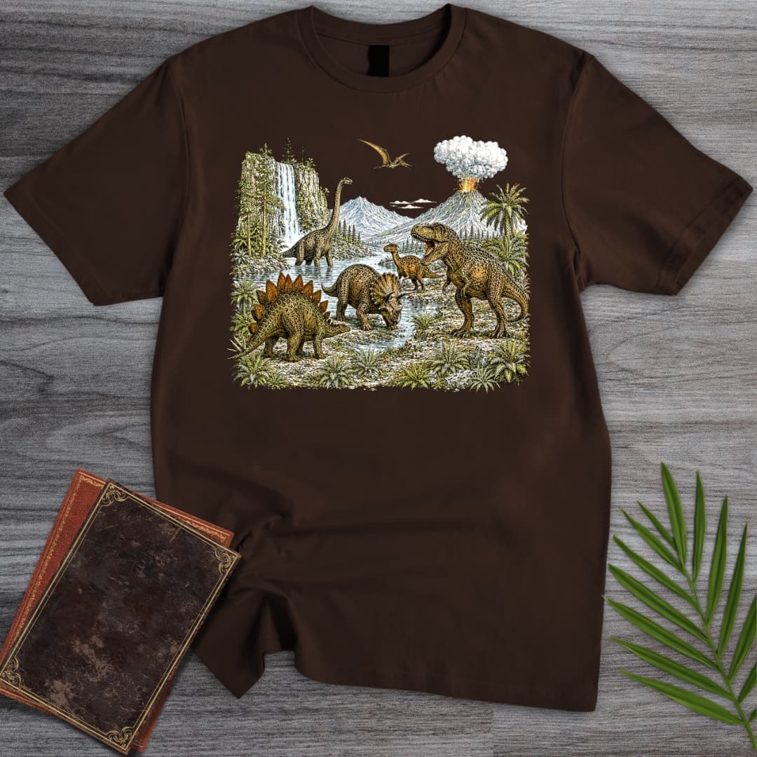 T-Shirt Dark Chocolate / S Vintage 1990's Jurassic Graphic T-Shirt