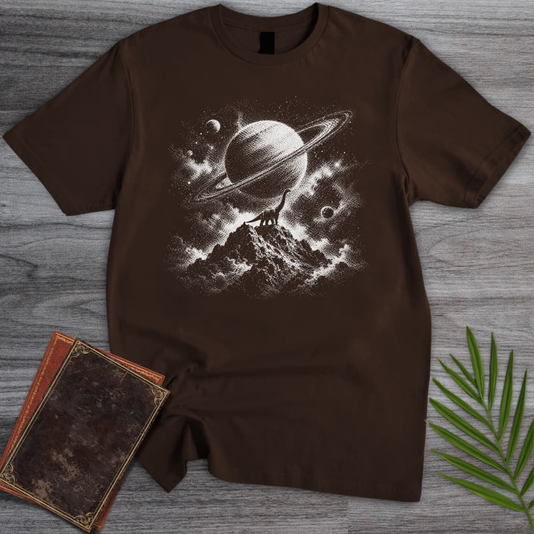 T-Shirt Dark Chocolate / S Vintage Extraterrestrial Dinosaurs T-Shirt
