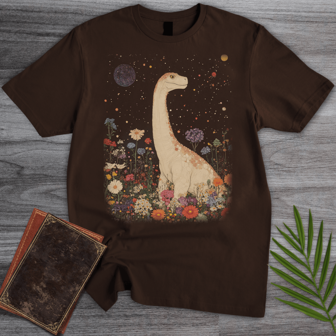 T-Shirt Dark Chocolate / S Vintage Floral Longneck T-shirt
