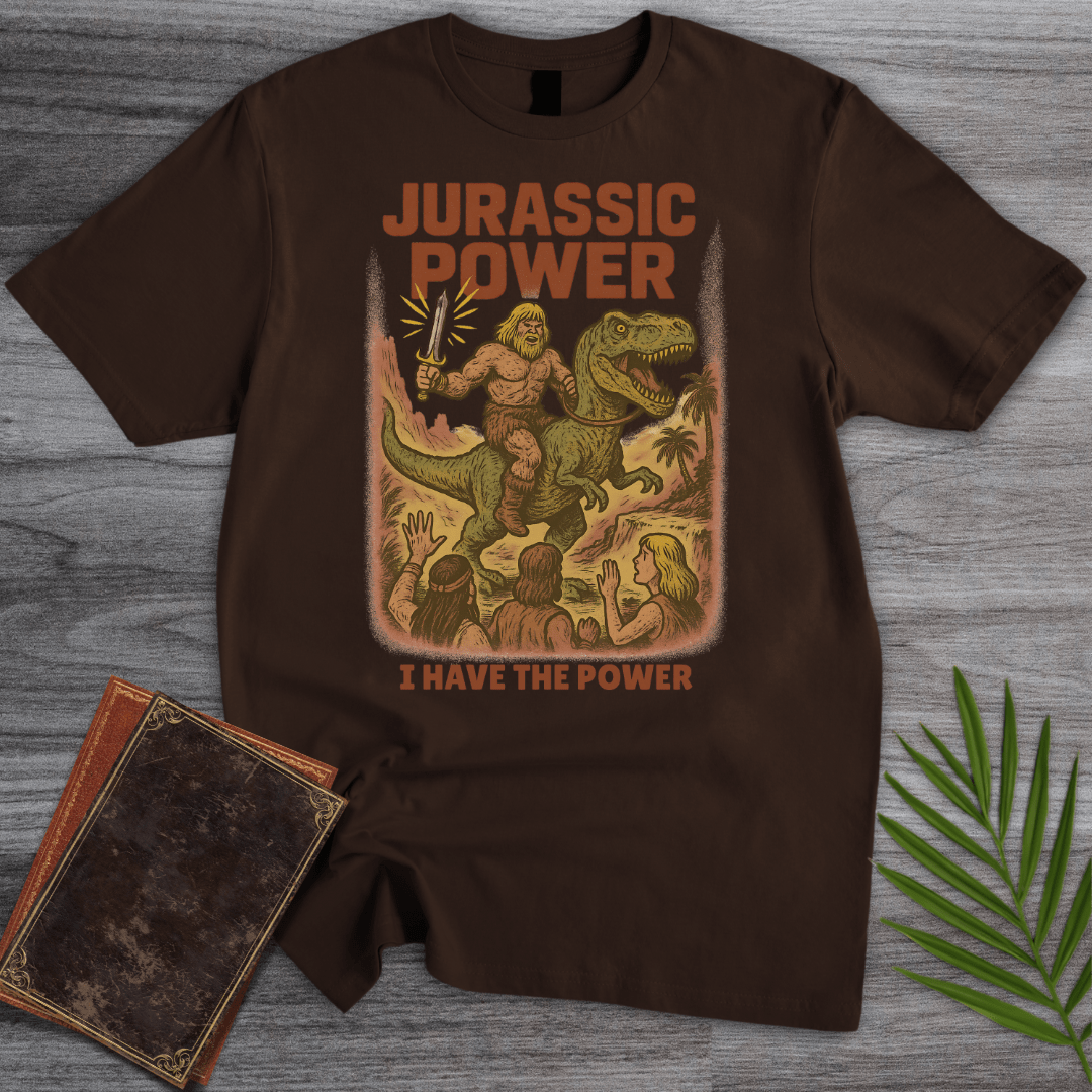 T-Shirt Dark Chocolate / S Vintage Jurassic Power T-Shirt