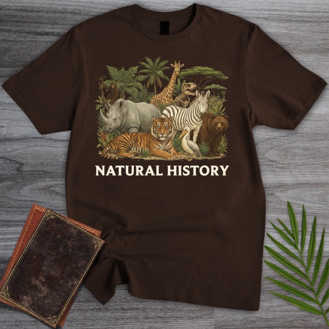T-Shirt Dark Chocolate / S Vintage Natural History T-Shirt