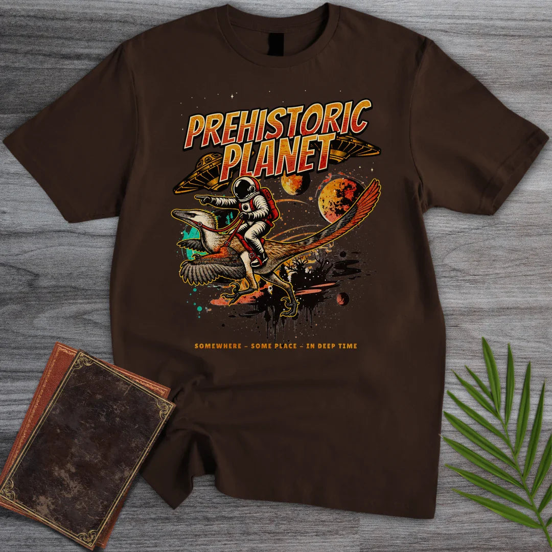 T-Shirt Dark Chocolate / S Vintage Prehistoric Planet T-Shirt