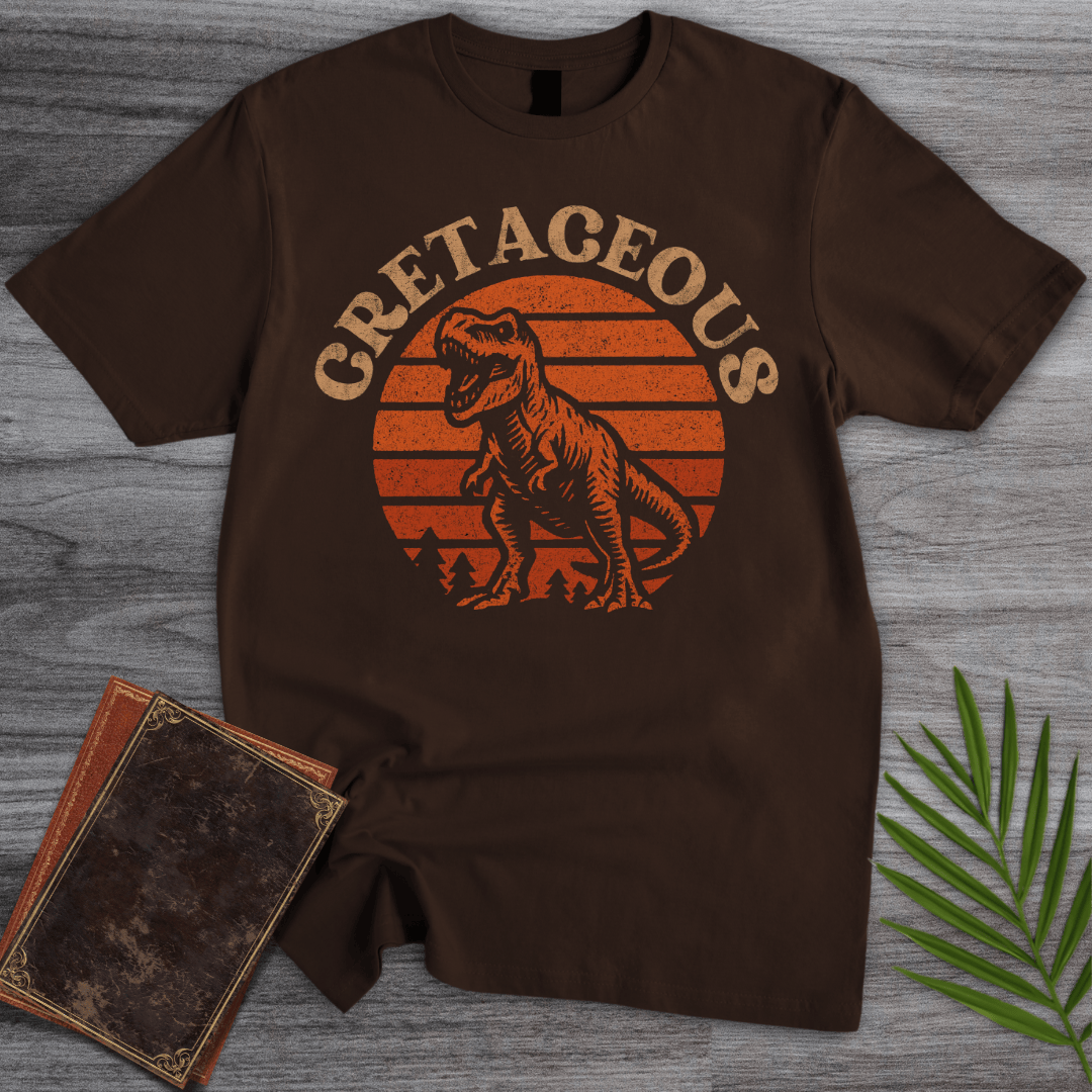 T-Shirt Dark Chocolate / S Vintage Retro Cretaceous Sunset T-Shirt