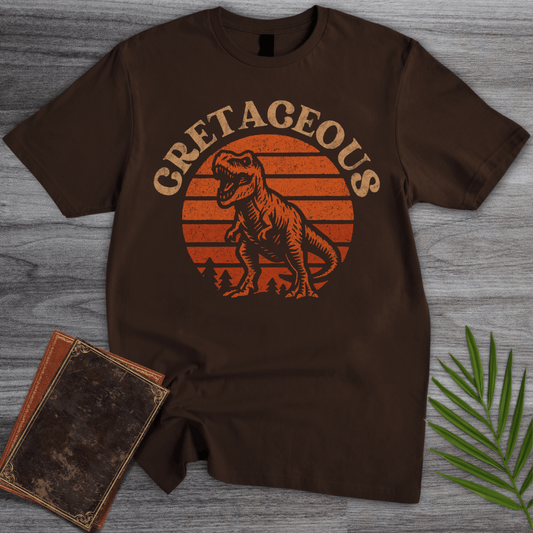 T-Shirt Dark Chocolate / S Vintage Retro Cretaceous Sunset T-Shirt