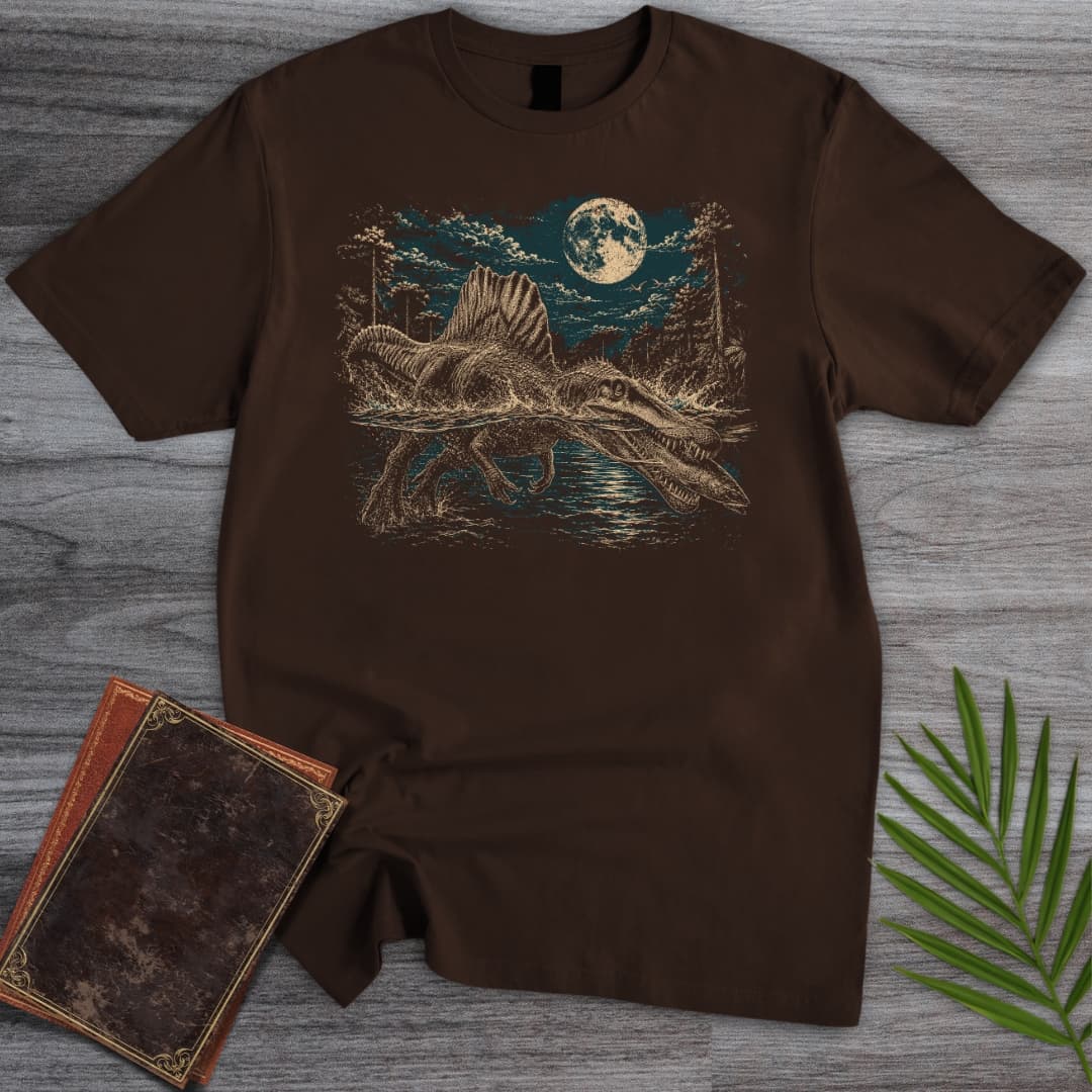 T-Shirt Dark Chocolate / S Vintage Spinosaurus Night Hunt T-Shirt