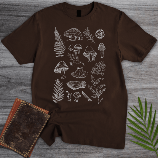 T-Shirt Dark Chocolate / S Vintage Spores & Ferns T-Shirt