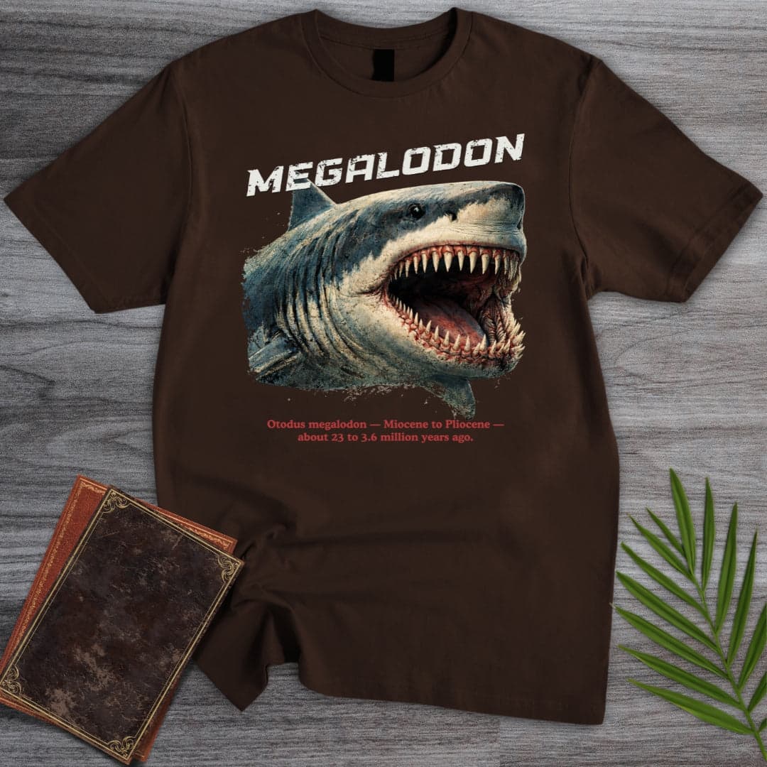 T-Shirt Dark Chocolate / S Vintage Streetwear Megalodon T-Shirt