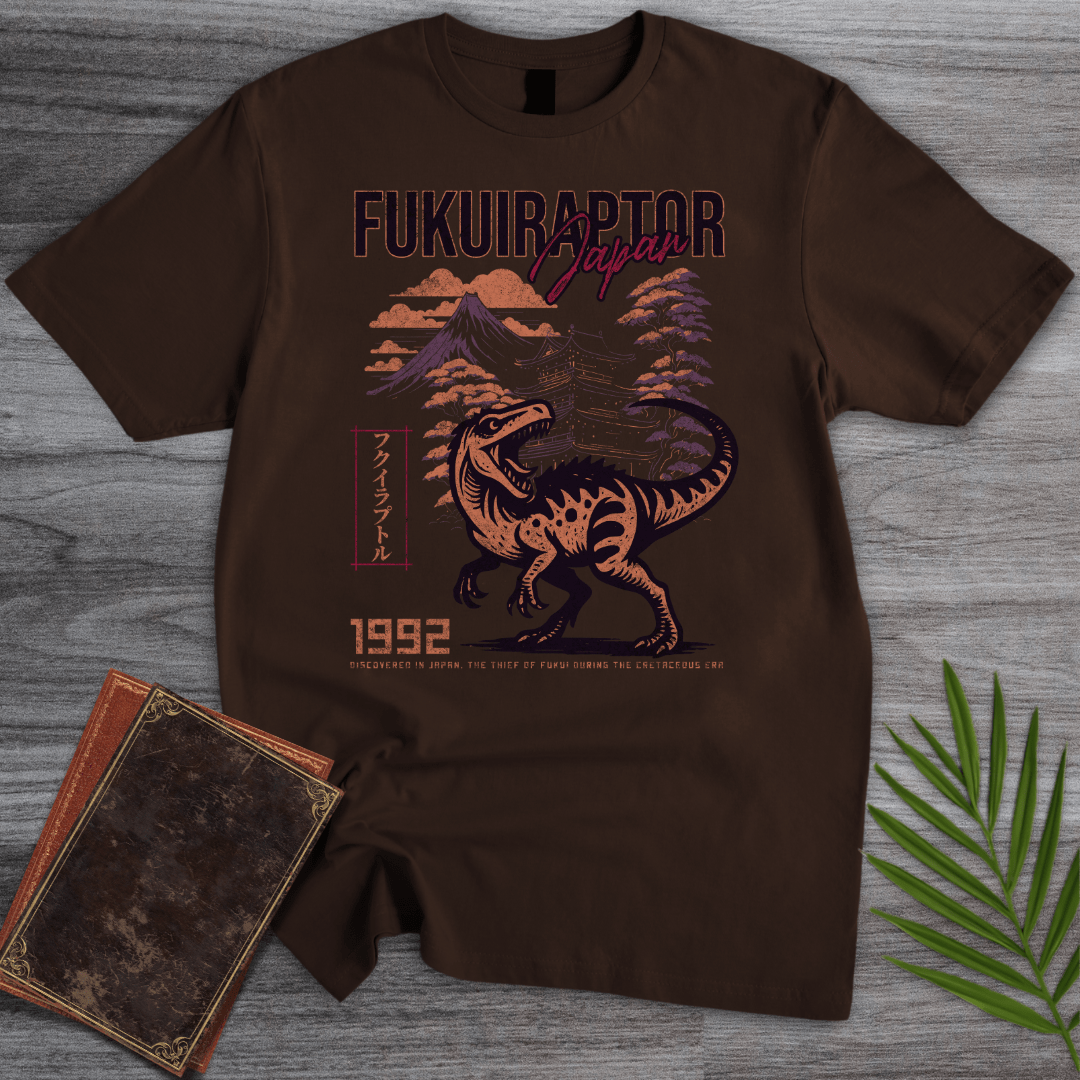 T-Shirt Dark Chocolate / S Vintage Thief of Fukui (Fukuiraptor) T-Shirt
