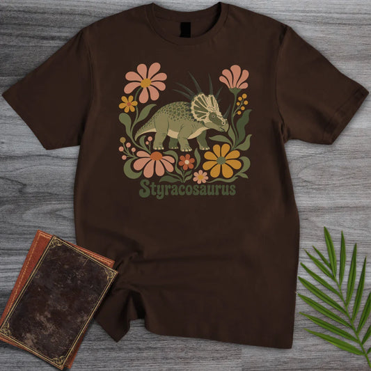 T-Shirt Dark Chocolate / S Wild Bloom Styracosaurus T-Shirt