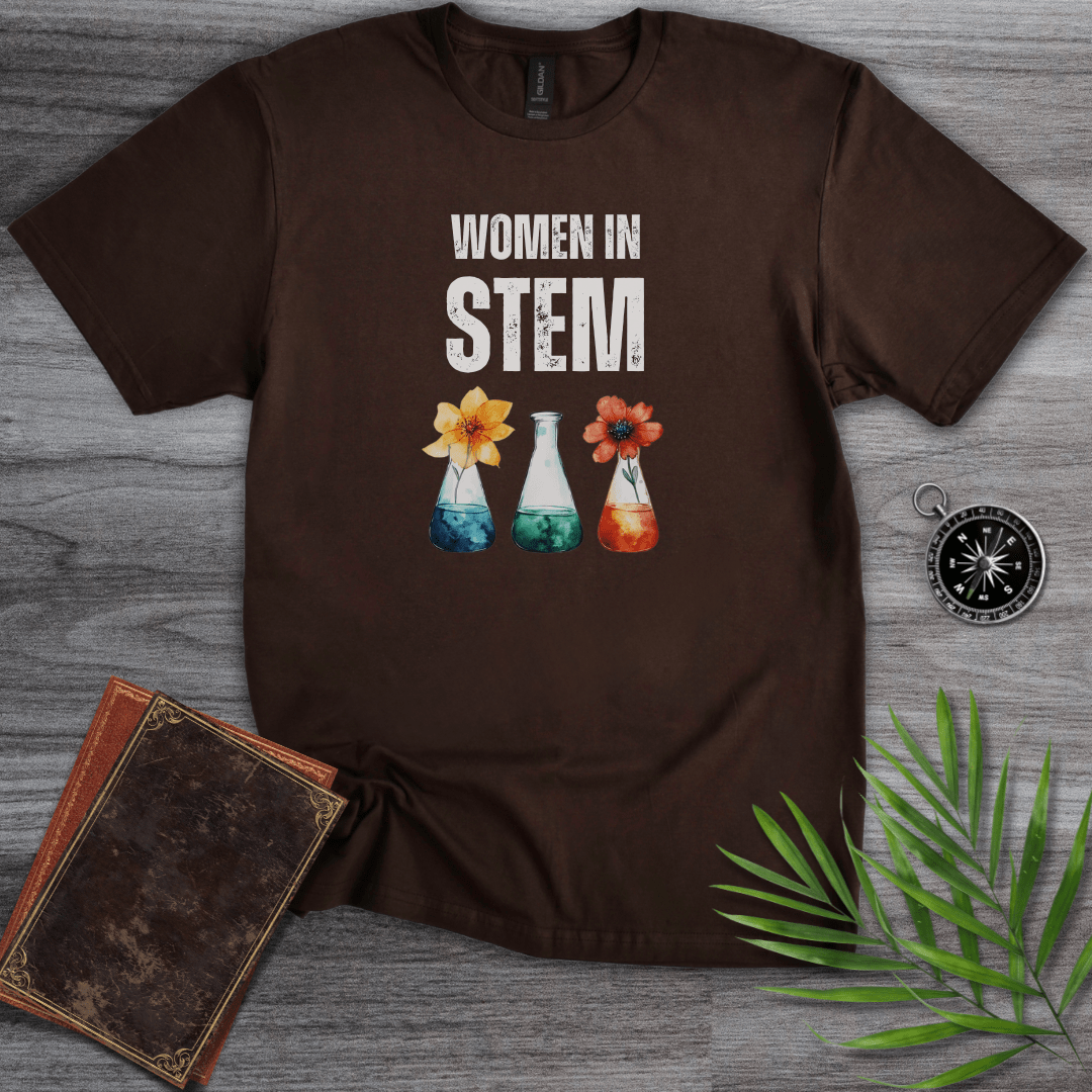 T-Shirt Dark Chocolate / S Women in STEM Flower T-Shirt