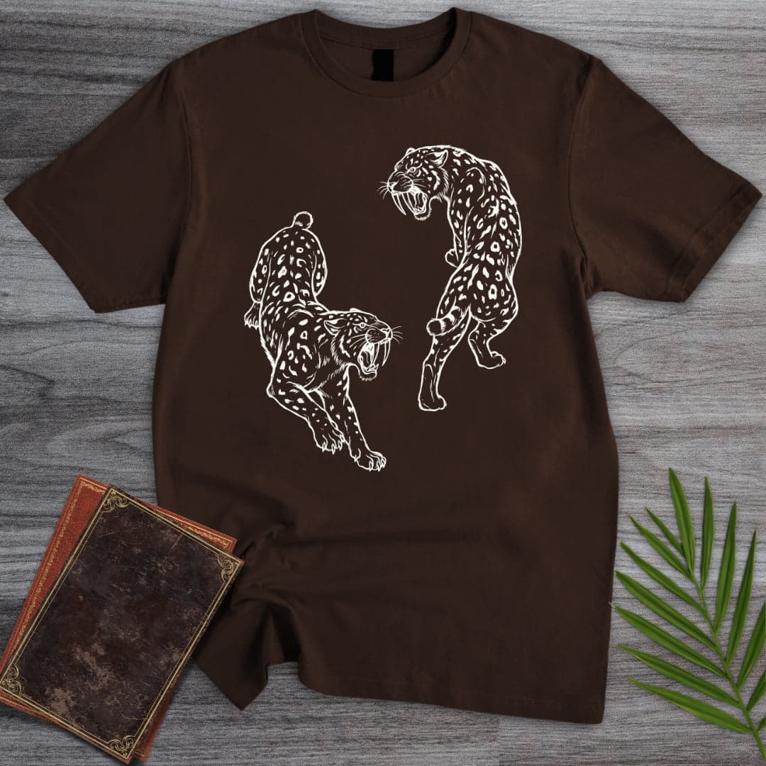 T-Shirt Dark Chocolate / S Yin-Yang Sabre Toothed Tiger T-Shirt
