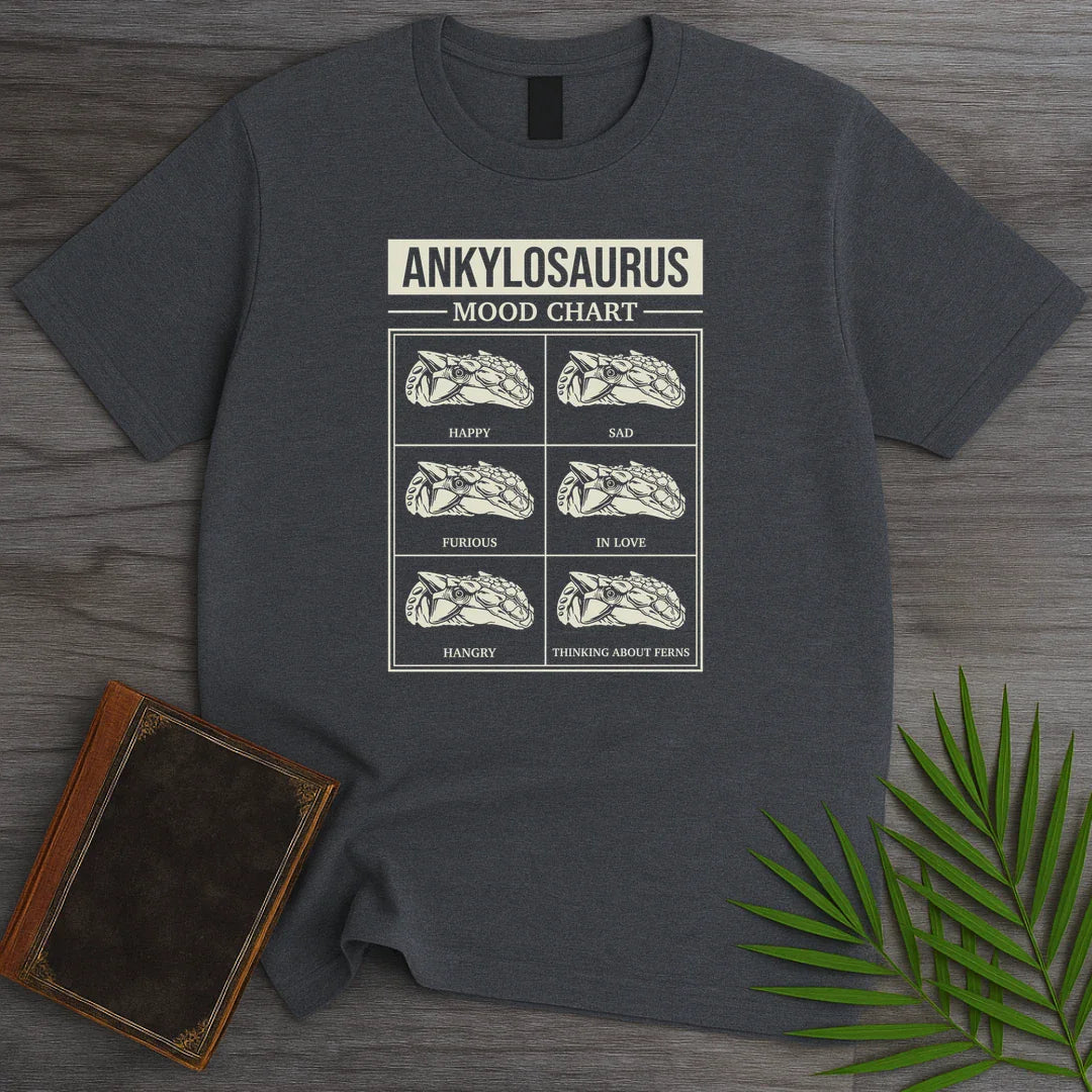 T-Shirt Dark Heather / M Ankylosaurus Mood Chart T-Shirt