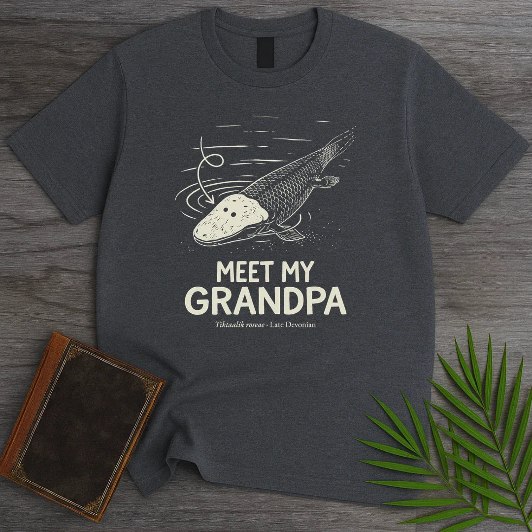 T-Shirt Dark Heather / M Grandpa Tiktaalik T-Shirt