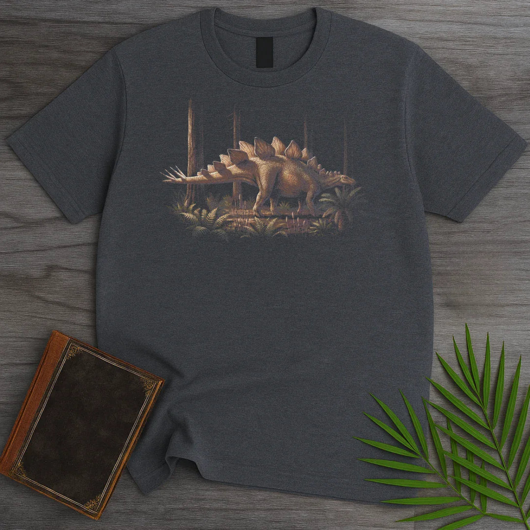 T-Shirt Dark Heather / M Show-Off Stegosaurus T-Shirt