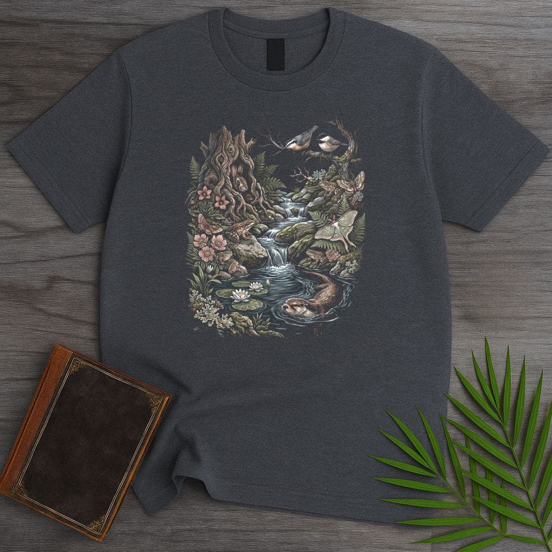 T-Shirt Dark Heather / S 90's Ecosystem Textbook T-Shirt