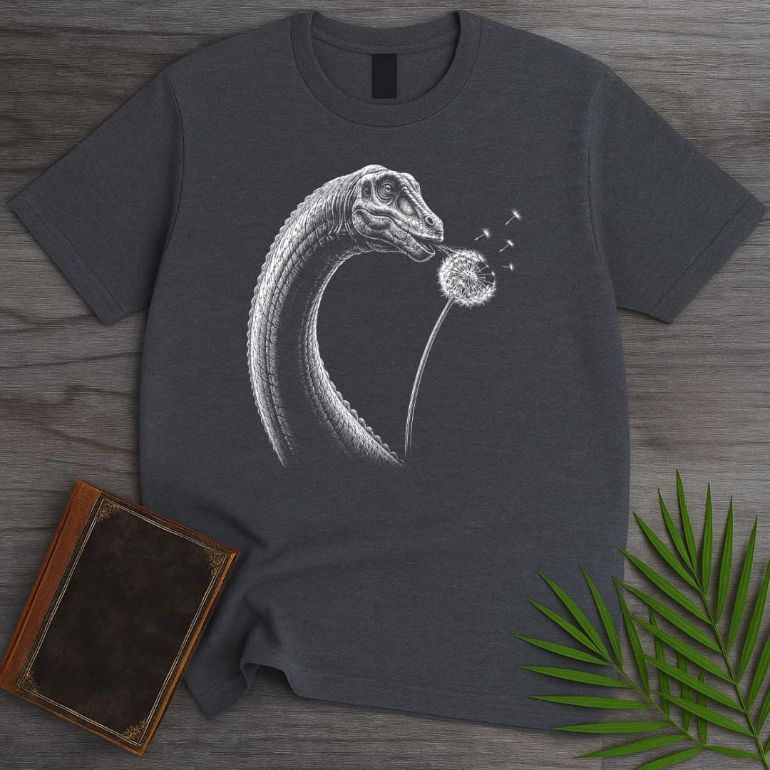 T-Shirt Dark Heather / S A Brachiosaurus Wish T-Shirt