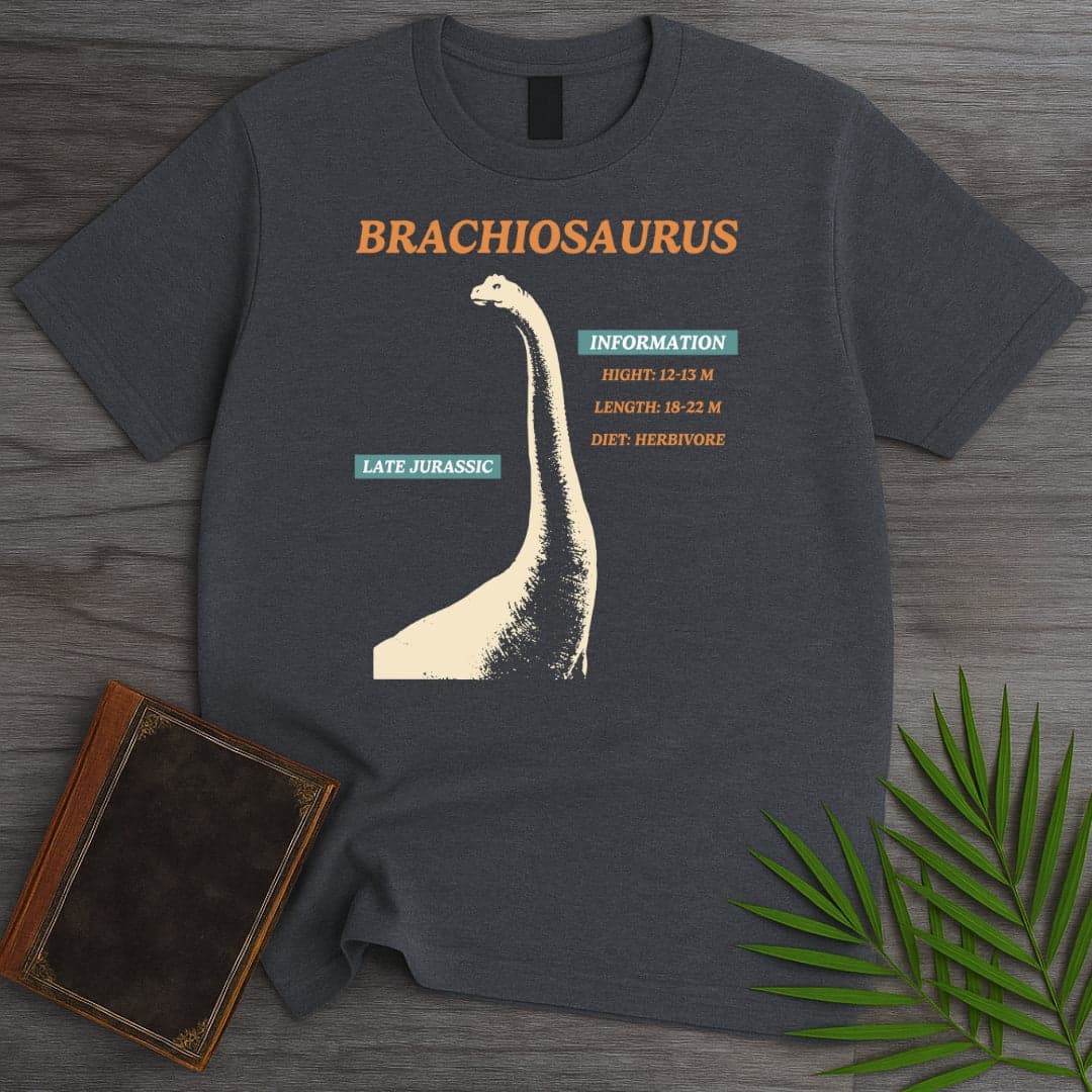 T-Shirt Dark Heather / S About The Brachiosaurus T-Shirt
