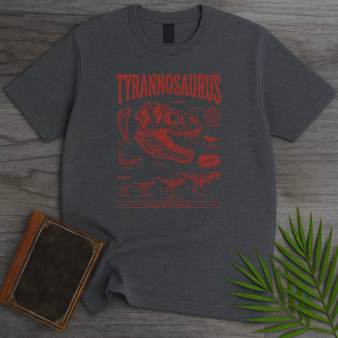 T-Shirt Dark Heather / S All Bite Tyrannosaurus T-Shirt
