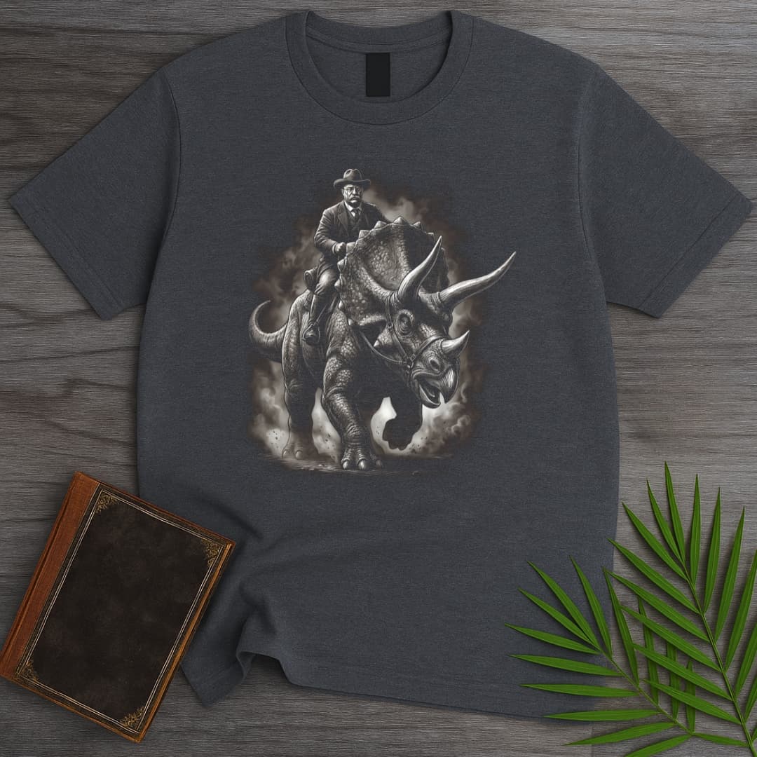 T-Shirt Dark Heather / S Americas 250th Dauntless Roosevelt Triceratops T-Shirt