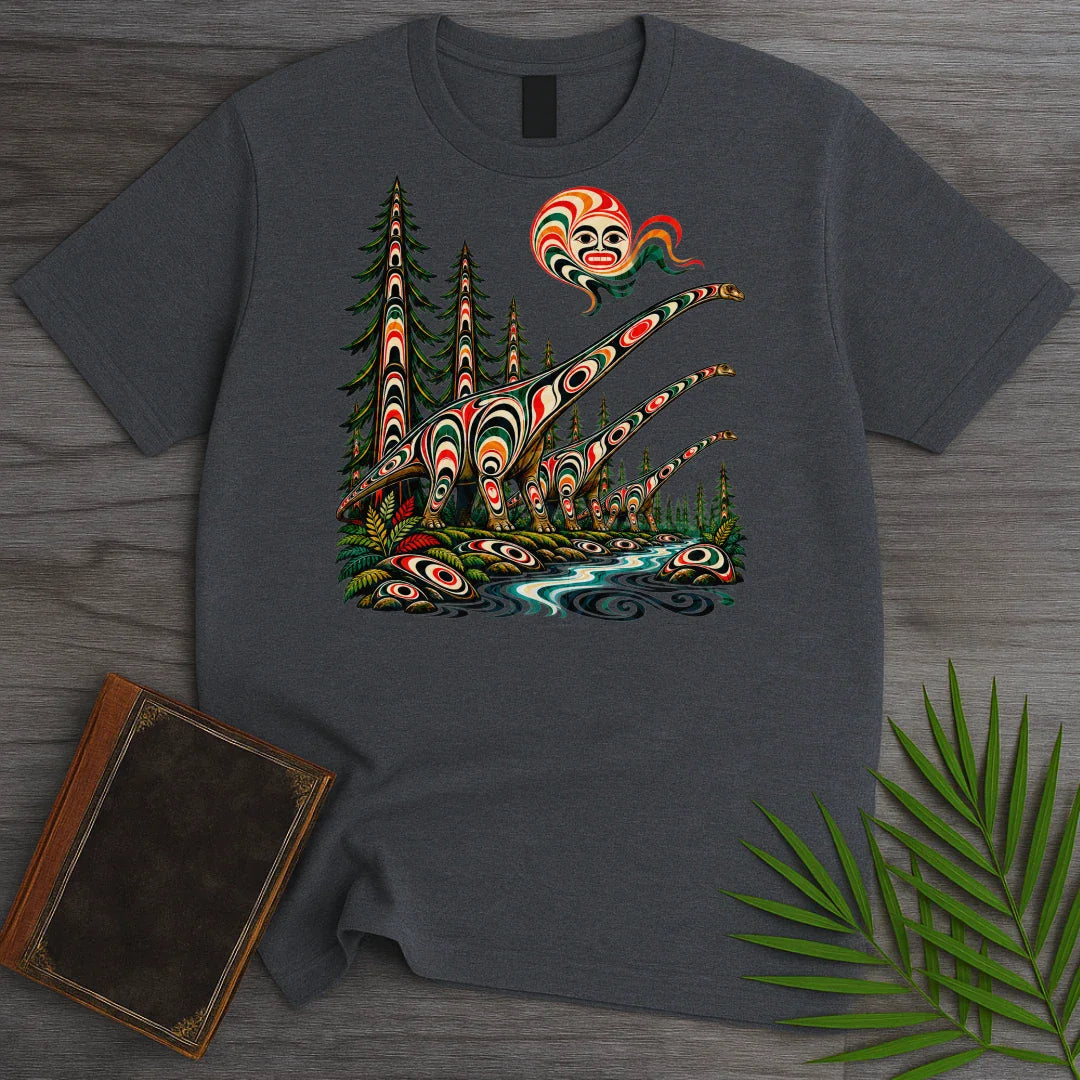T-Shirt Dark Heather / S Ancient Coastal Sauropod T-Shirt