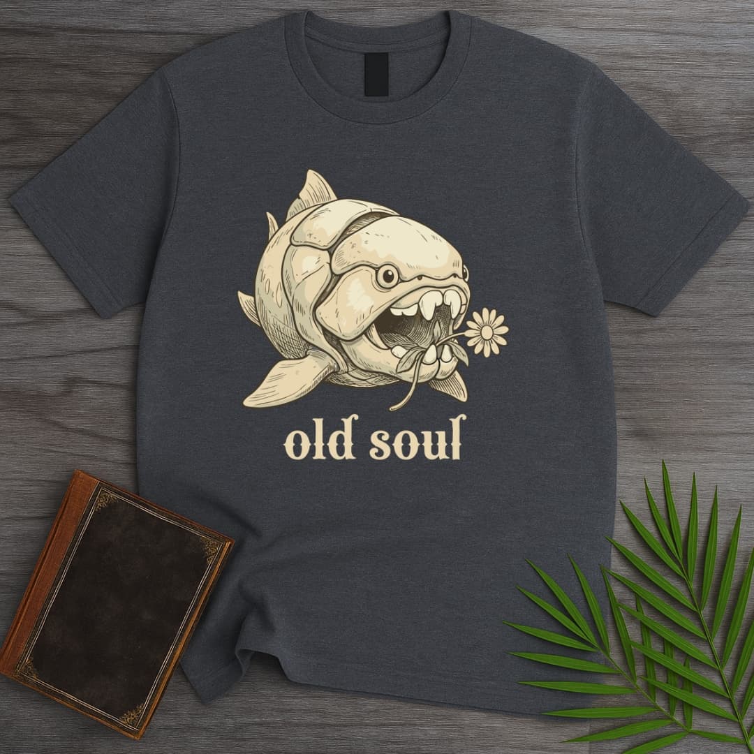 T-Shirt Dark Heather / S Ancient Dunkleosteus T-Shirt