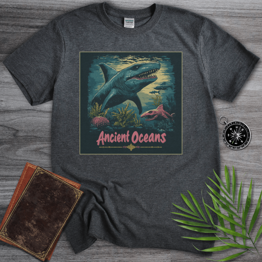 T-Shirt Dark Heather / S Ancient Ocean's Megalodon T-Shirt