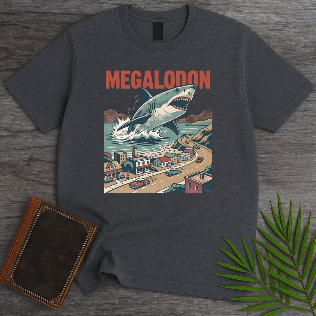 T-Shirt Dark Heather / S Attack of the Megalodon T-Shirt