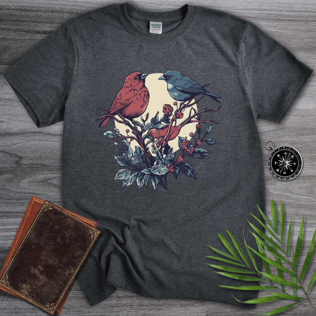 T-Shirt Dark Heather / S Bird Berry Perch T-Shirt