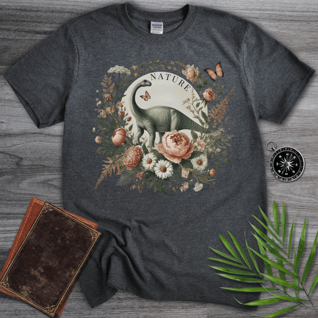 T-Shirt Dark Heather / S Brachiosaurus Nature Graphic T-Shirt