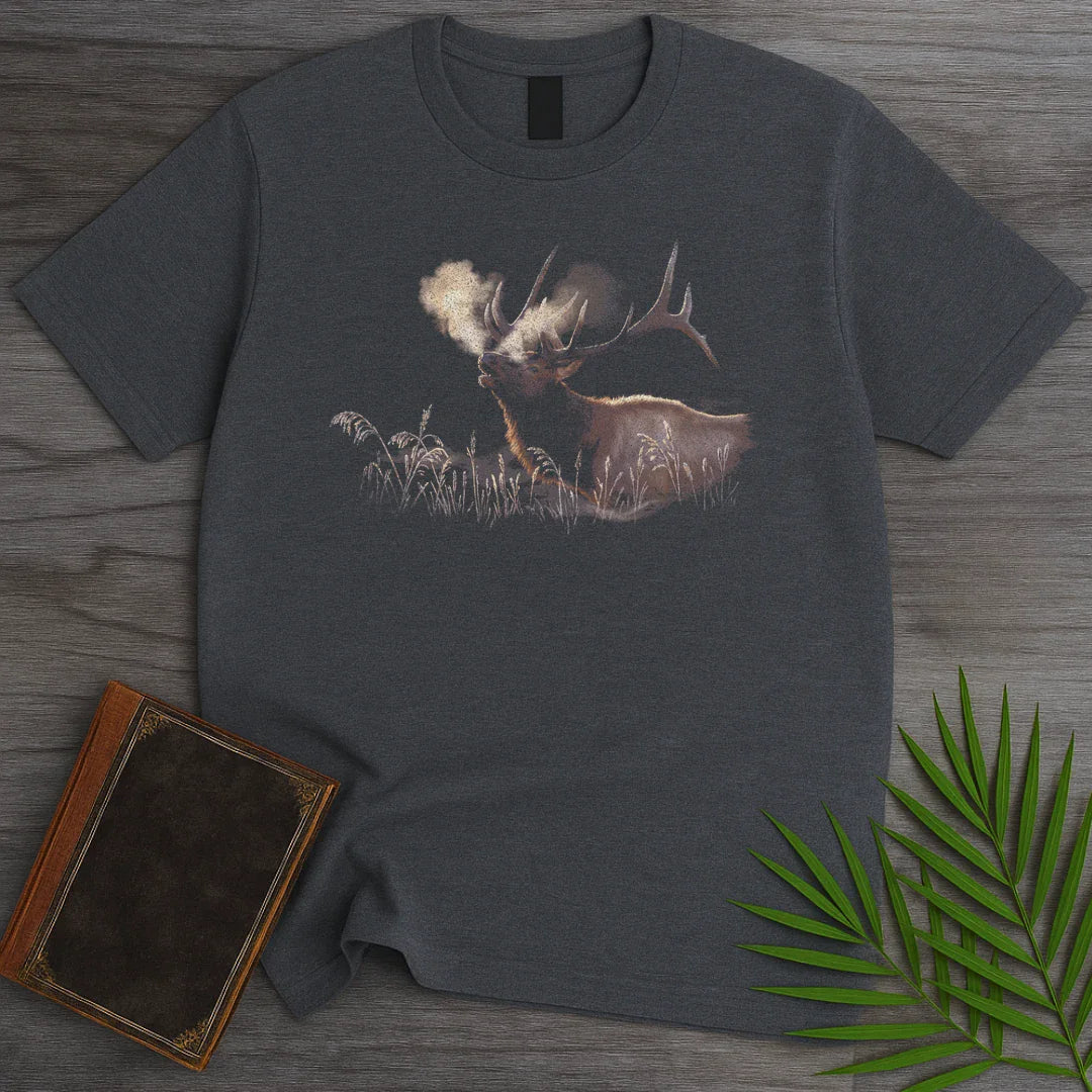 T-Shirt Dark Heather / S Bugling Bull Elk T-Shirt