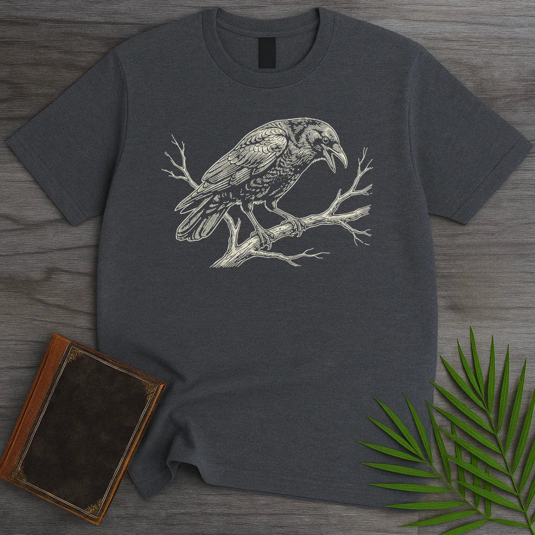 T-Shirt Dark Heather / S Cawing American Crow T-Shirt