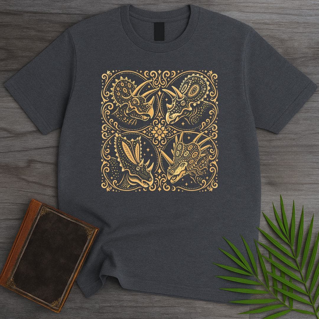T-Shirt Dark Heather / S Ceratopsian Meditation T-Shirt
