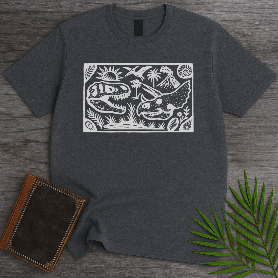 T-Shirt Dark Heather / S Cretaceous Skull Encounter T-Shirt