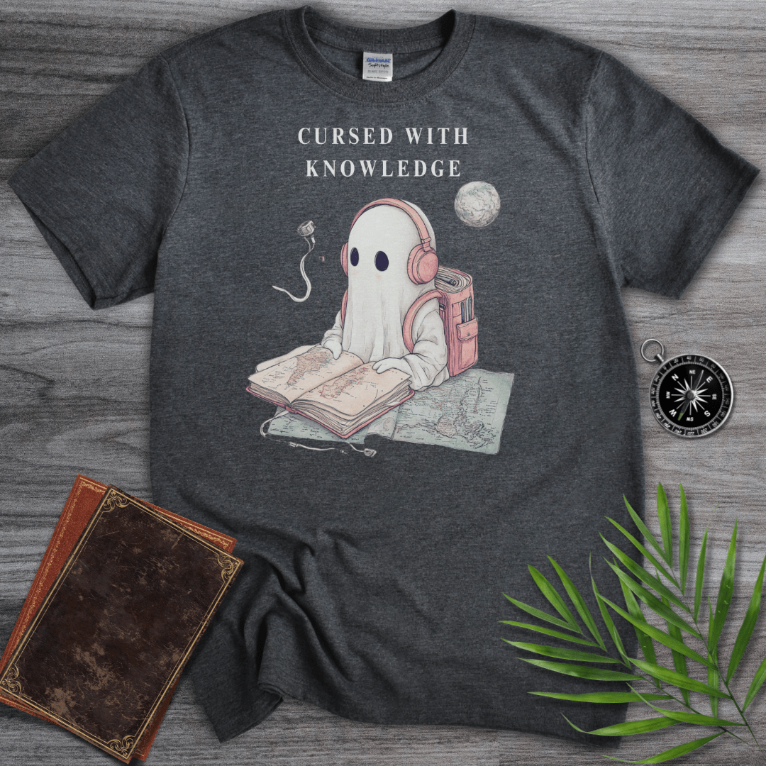 T-Shirt Dark Heather / S Cursed With Knowledge Graphic T-Shirt