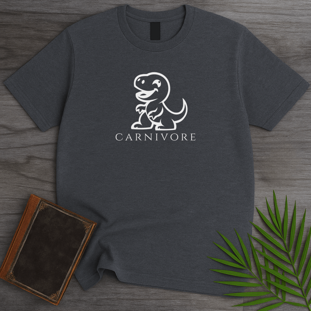 T-Shirt Dark Heather / S Cute Dinosaur Carnivore T-Shirt