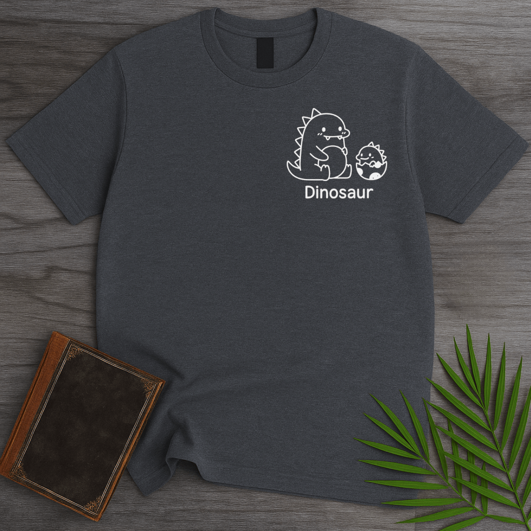 T-Shirt Dark Heather / S Cute Dinosaur Egg T-shirt
