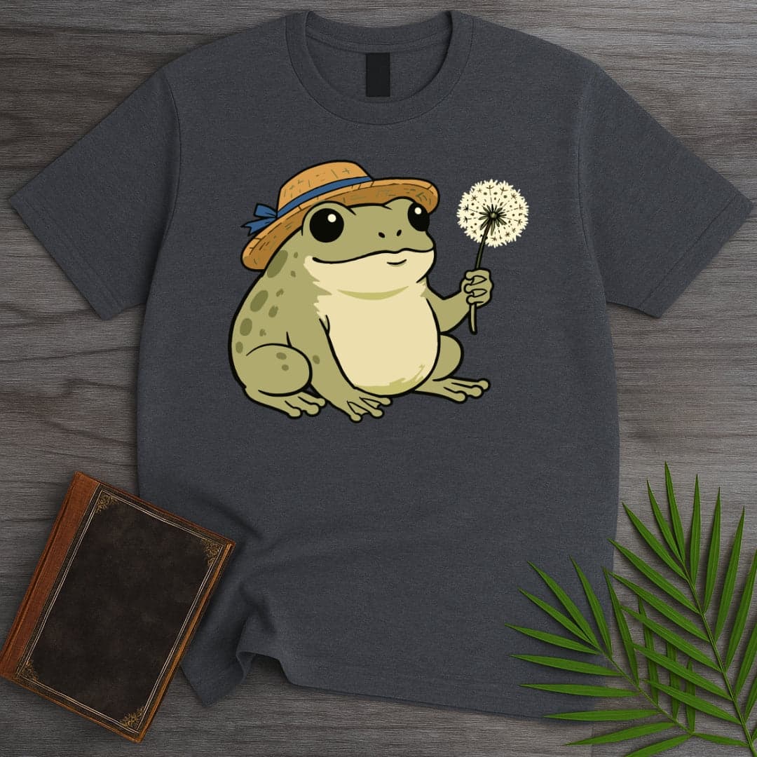 T-Shirt Dark Heather / S Cute Garden Frog T-Shirt