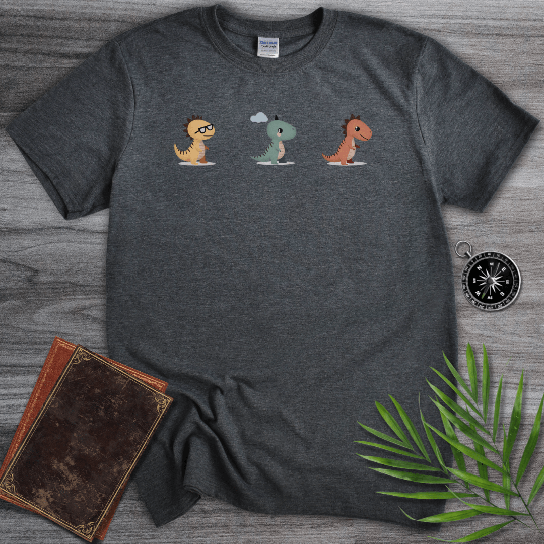 T-Shirt Dark Heather / S Cute Mini Dinosaurs T-Shirt