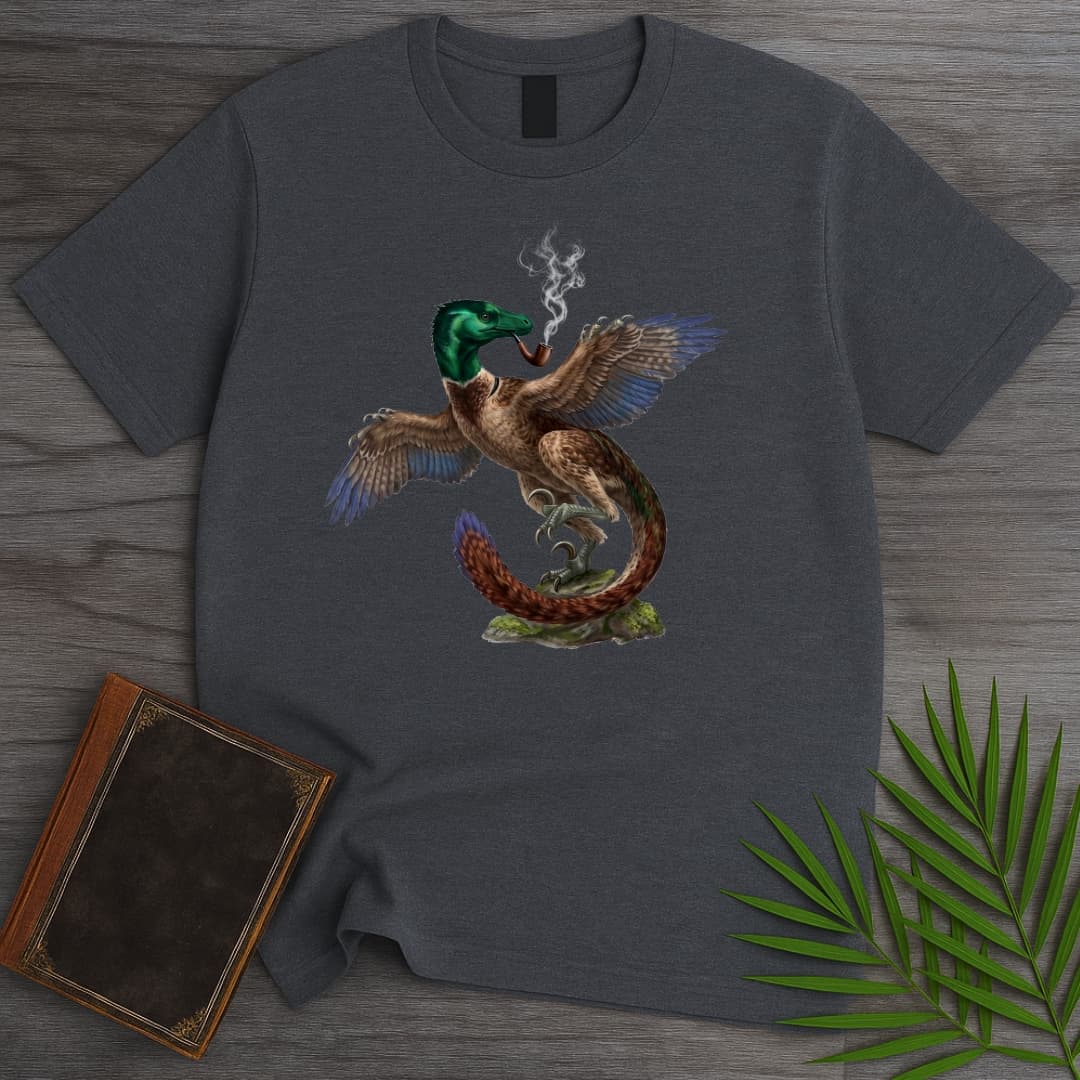 T-Shirt Dark Heather / S Deep in Thought Philosoraptor T-Shirt