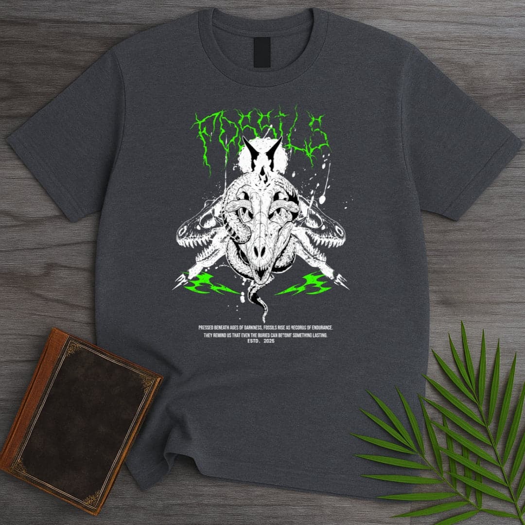 T-Shirt Dark Heather / S Deep Metal Fossils T-Shirt