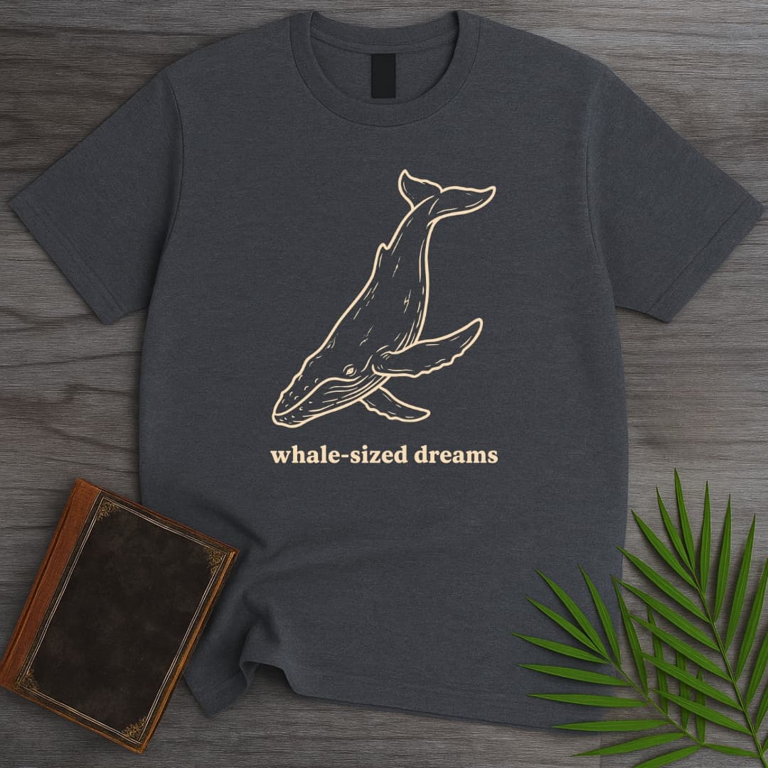 T-Shirt Dark Heather / S Deep Thoughts Whale T-Shirt