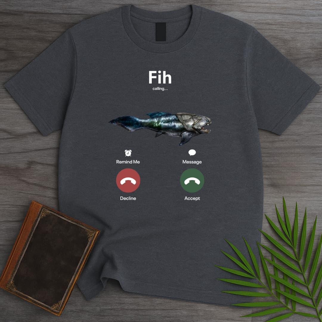T-Shirt Dark Heather / S Devonian Fih is Calling T-Shirt