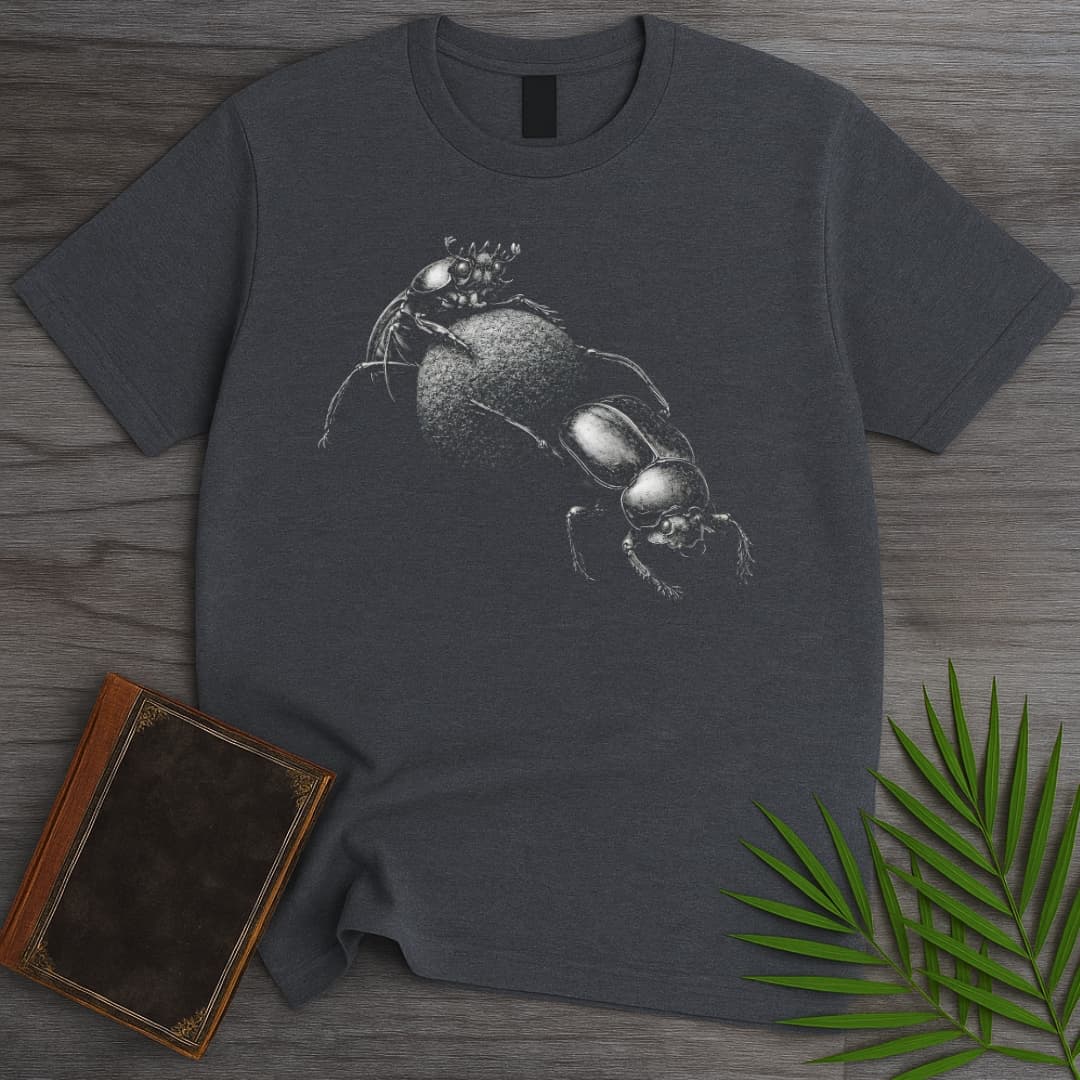 T-Shirt Dark Heather / S Dung Beetle Poop Pushers T-Shirt