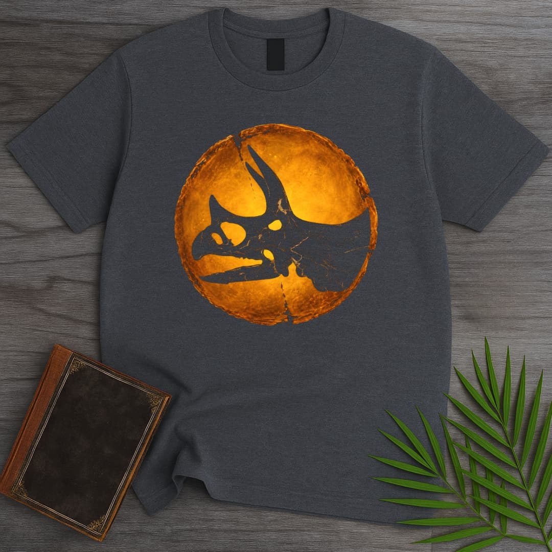 T-Shirt Dark Heather / S Emberized Triceratops T-Shirt