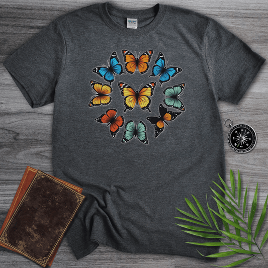 T-Shirt Dark Heather / S Entomology: Butterfly T-Shirt